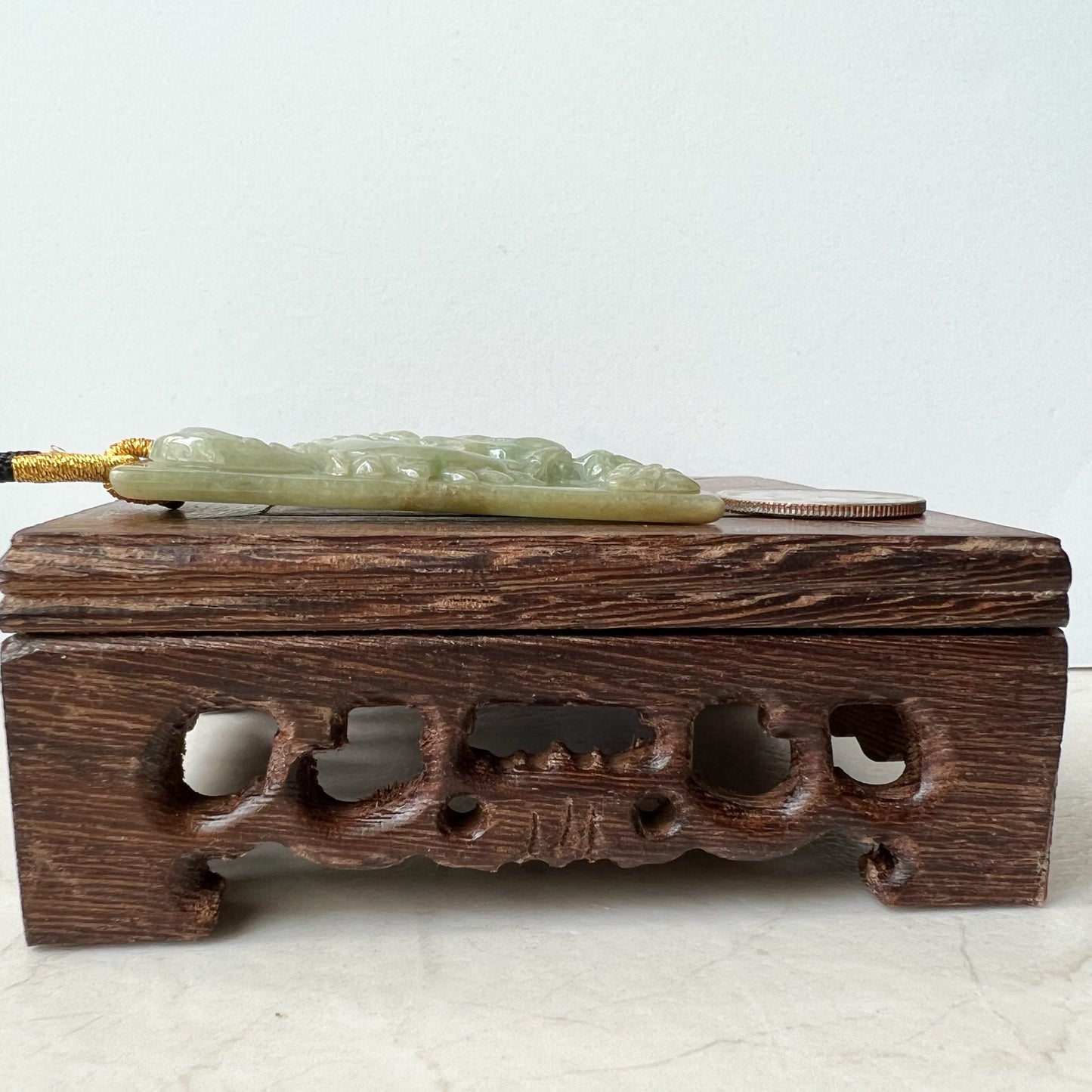 Jadeite Jade Dragon Chinese Zodiac Hand Carved Pendant Necklace, YJ-0321-0319300 - AriaDesignCollection