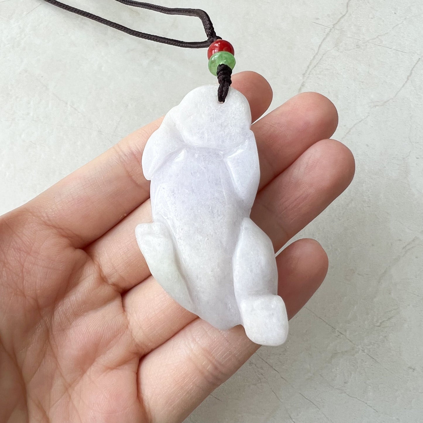 Large Light Purple Jadeite Jade, Pi Xiu, Pixiu, 貔貅 Dragon Lion Chinese Carved Pendant, YW-0110-1656192956 - AriaDesignCollection