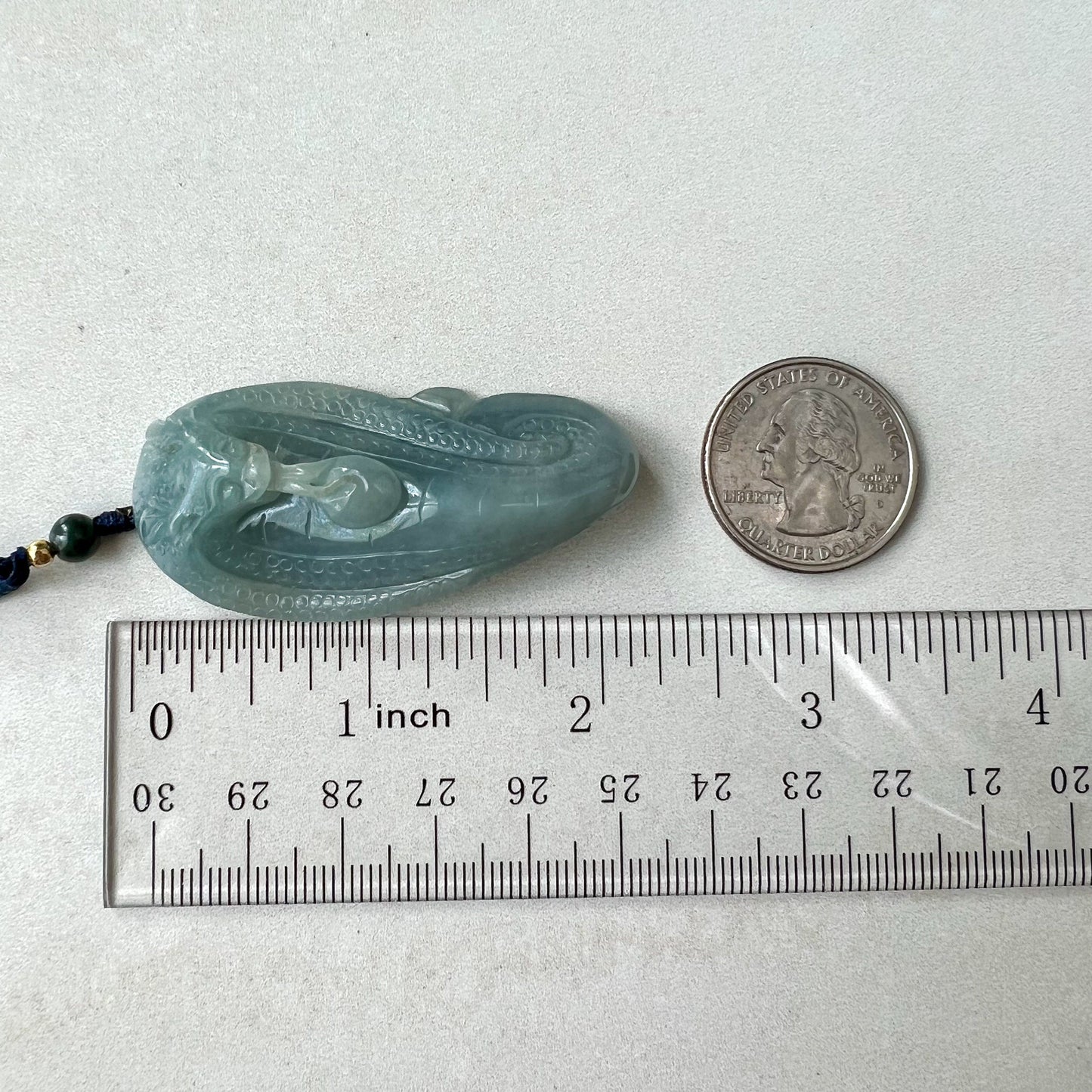 Jadeite Jade Snake Chinese Zodiac Carved Pendant Necklace, YJ-0622-0244647 - AriaDesignCollection