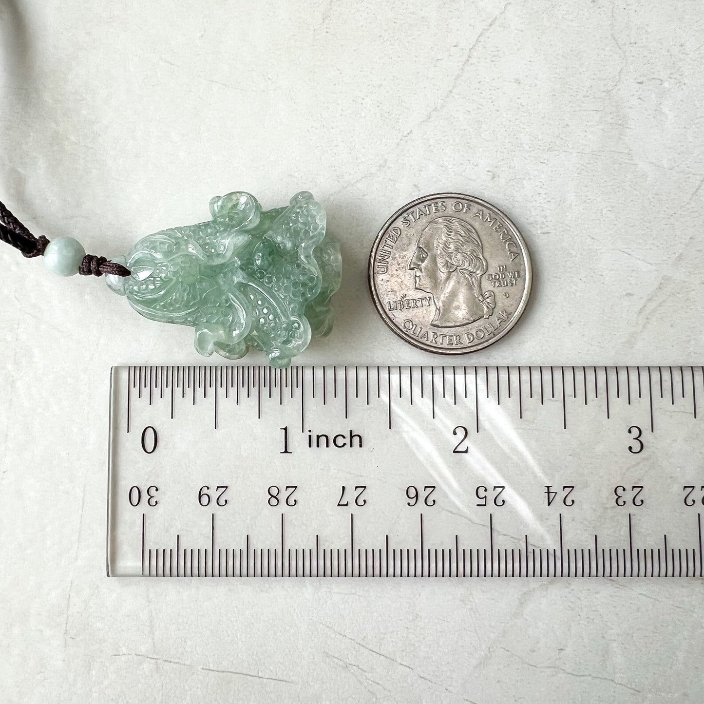 Jadeite Jade Green Cabbage Necklace, Jade Pendant, Jade Necklace, Feng Shui Necklace, YJ-0622-0410950-2 - AriaDesignCollection