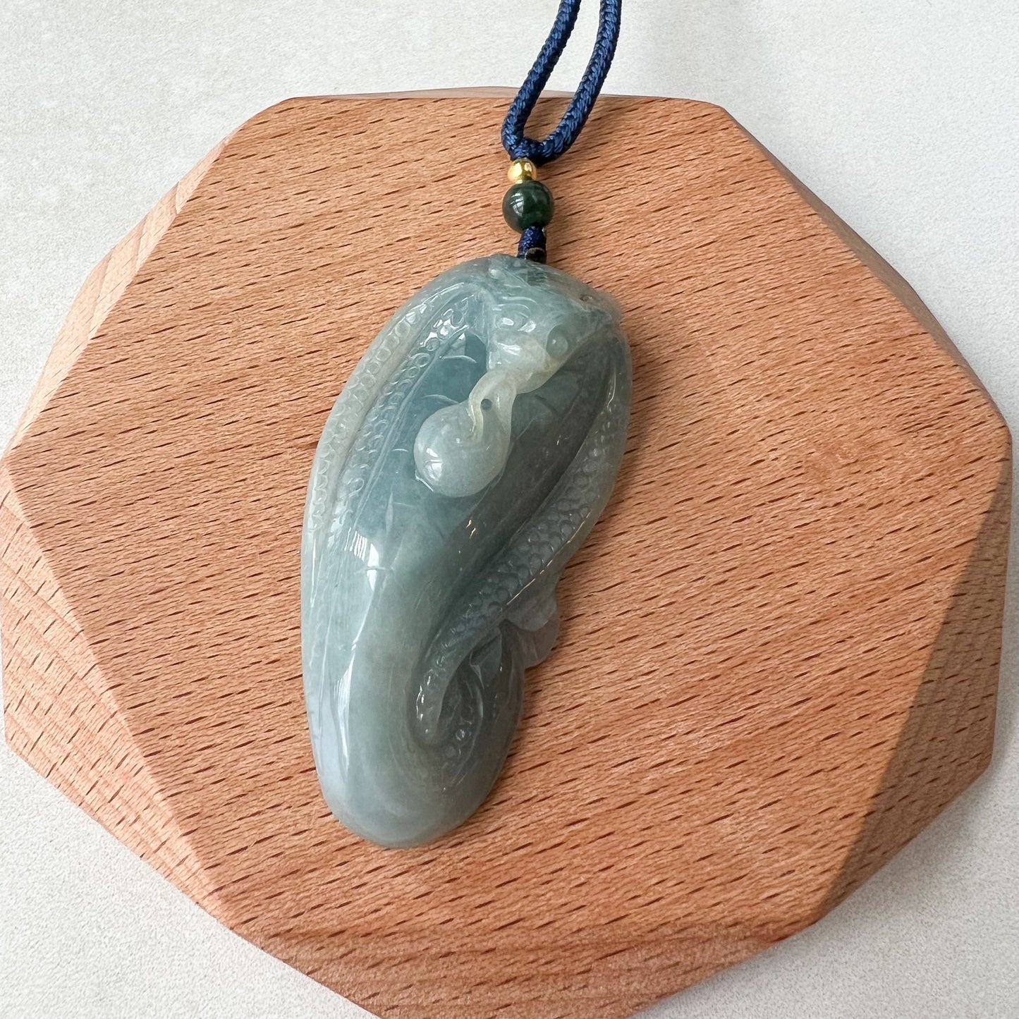 Jadeite Jade Snake Chinese Zodiac Carved Pendant Necklace, YJ-0622-0244647 - AriaDesignCollection