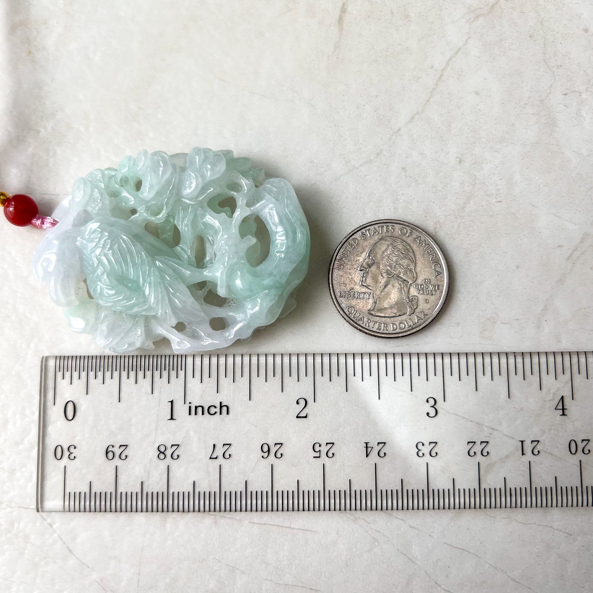 Jadeite Jade Bird Parrot Eagle Necklace Hand Carved Pendant, ZYF-0622-1661358387 - AriaDesignCollection