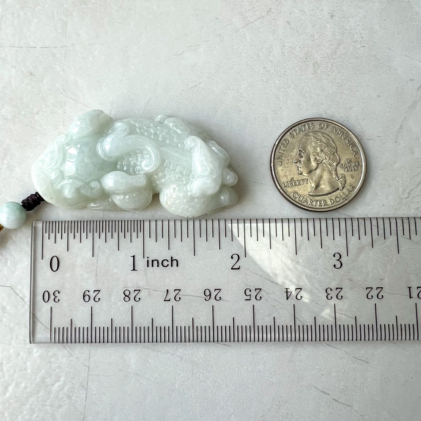 White Jadeite Jade Dragon Pixiu Pi Xiu, , Dragon Chinese Carved Pendant, FCSG-0322-1661460704 - AriaDesignCollection