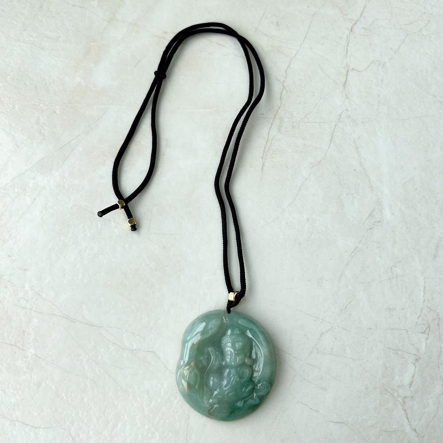 Large Jadeite Jade Baby Buddha Necklace, 宝宝佛, YJ-0722-0004953 - AriaDesignCollection