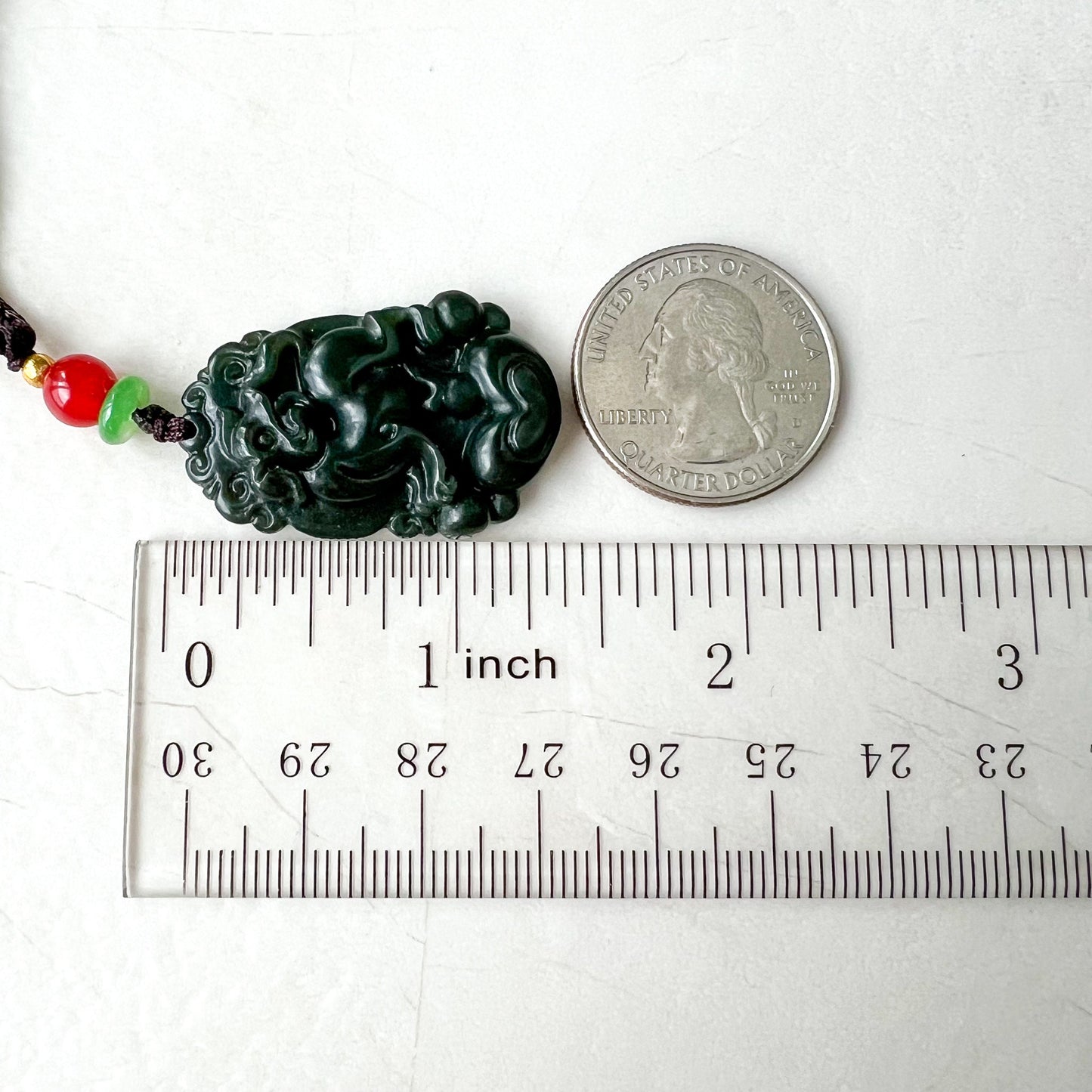 Nephrite Jade Dog Chinese Zodiac Hand Carved Pendant Necklace, RM-1221-1670750381 - AriaDesignCollection