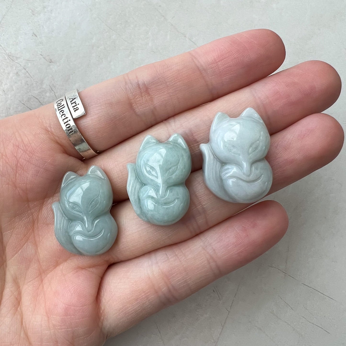 9 Tail Fox Jadeite Jade Chinese Zodiac Hand Carved Pendant Necklace, BNN-1221-1678657382