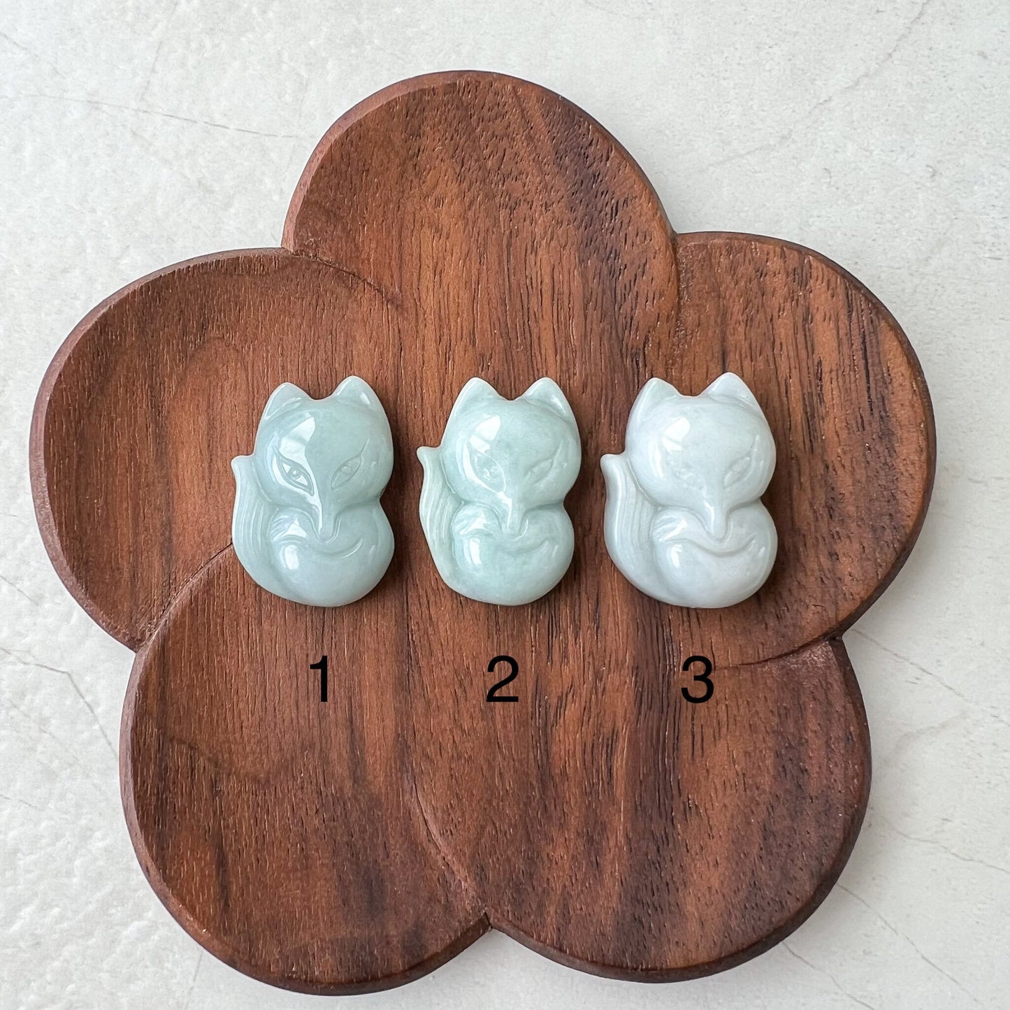 9 Tail Fox Jadeite Jade Chinese Zodiac Hand Carved Pendant Necklace, BNN-1221-1678657382