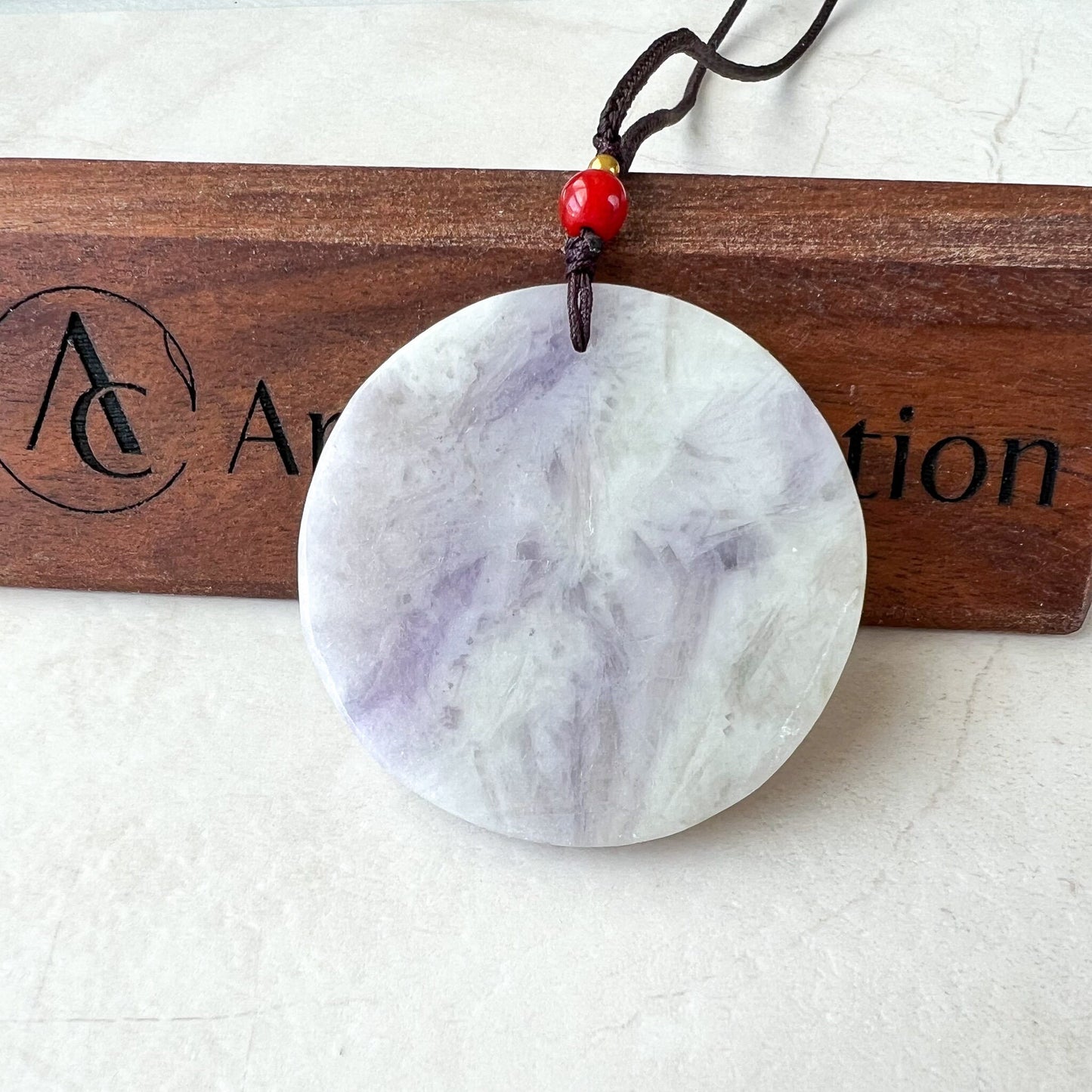 Horse Purple Lavender Jade Jadeite Chinese Zodiac Carved Pendant Necklace, YJ-1221-0227741