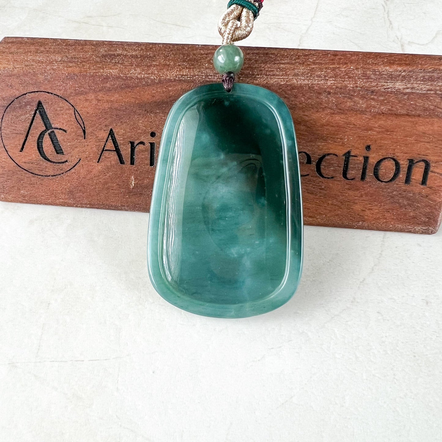 Jadeite Jade Amitabha Buddha Amita Amida and Dragon, Blue Green Carved Pendant Necklace, YX-1122-1680210555