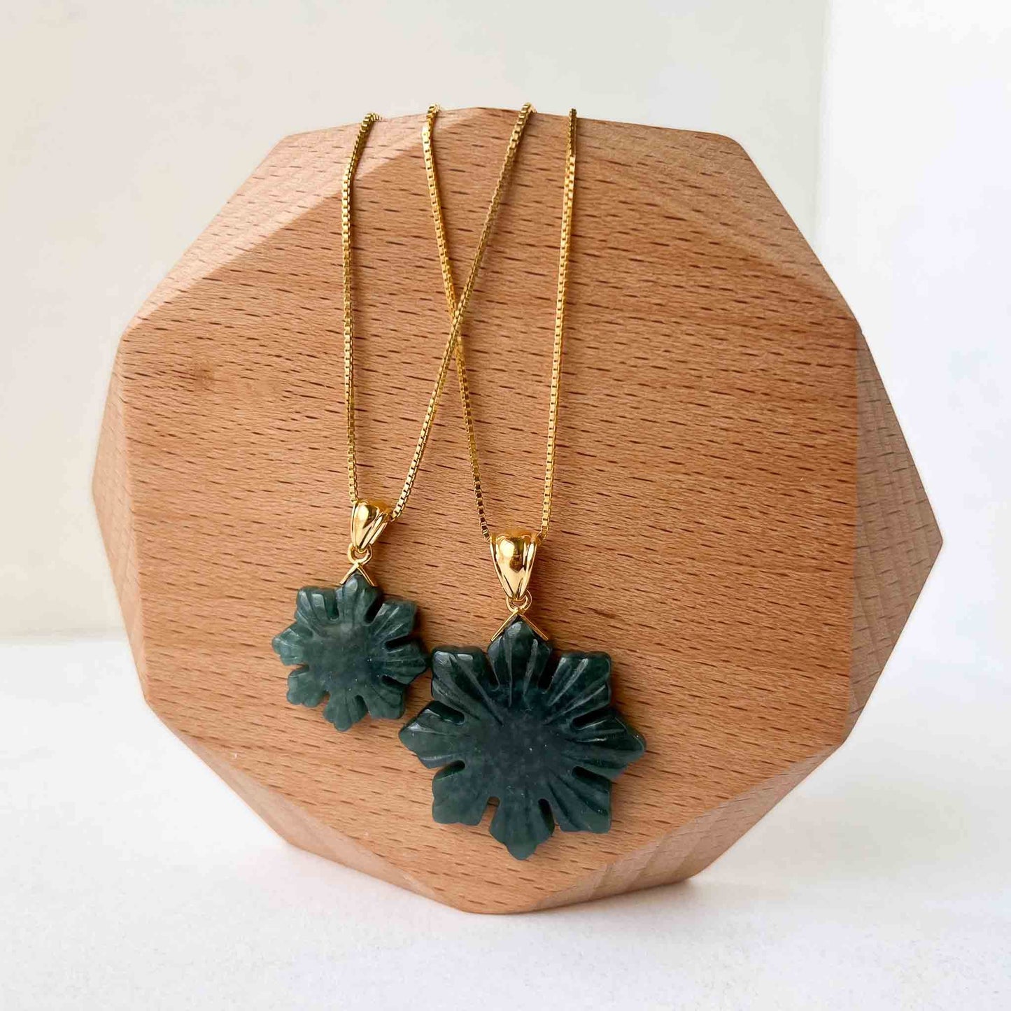 Filipino Sun Jadeite Jade Hand Carved Pendant with 18K Solid Gold Bail