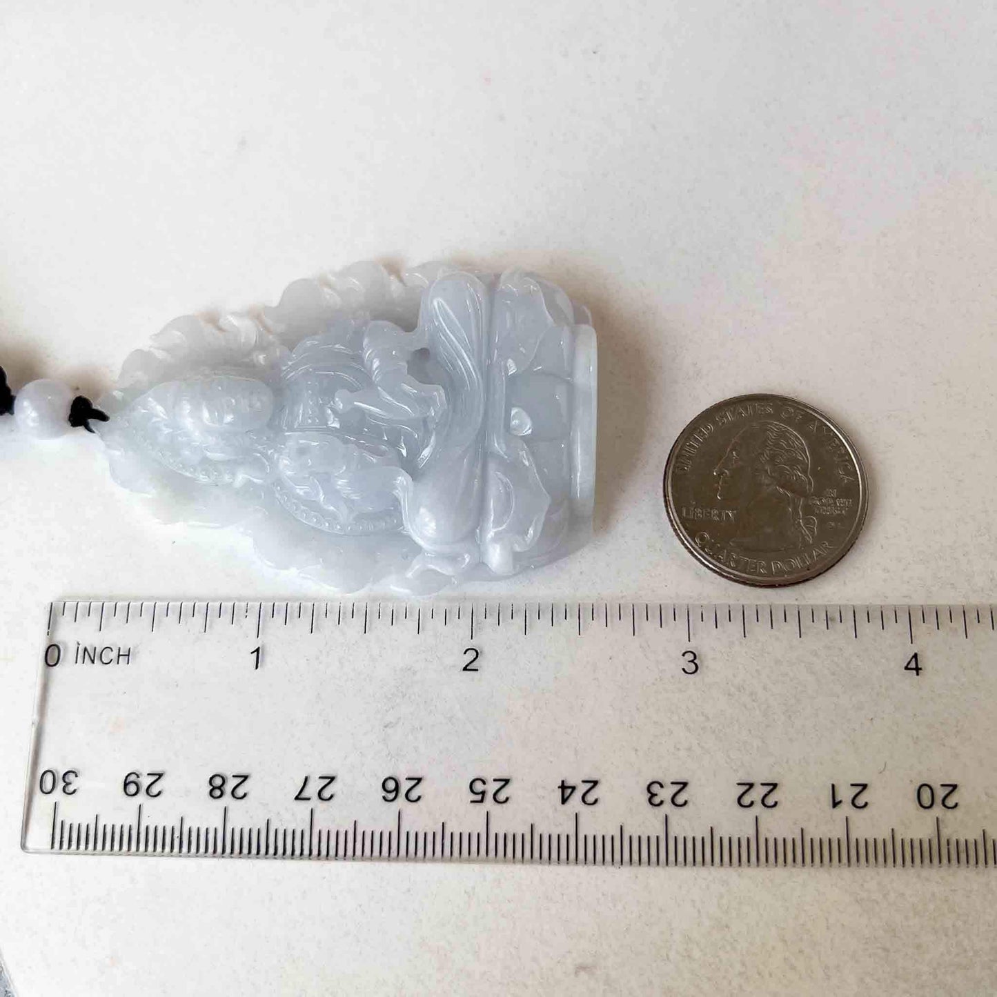 Jadeite Jade Guan Yin Avalokiteshvara Hand Carved Pendant Necklace, Quan Am, 观音, White Light Purple Jade Pendant, YGR-1022-1698553794