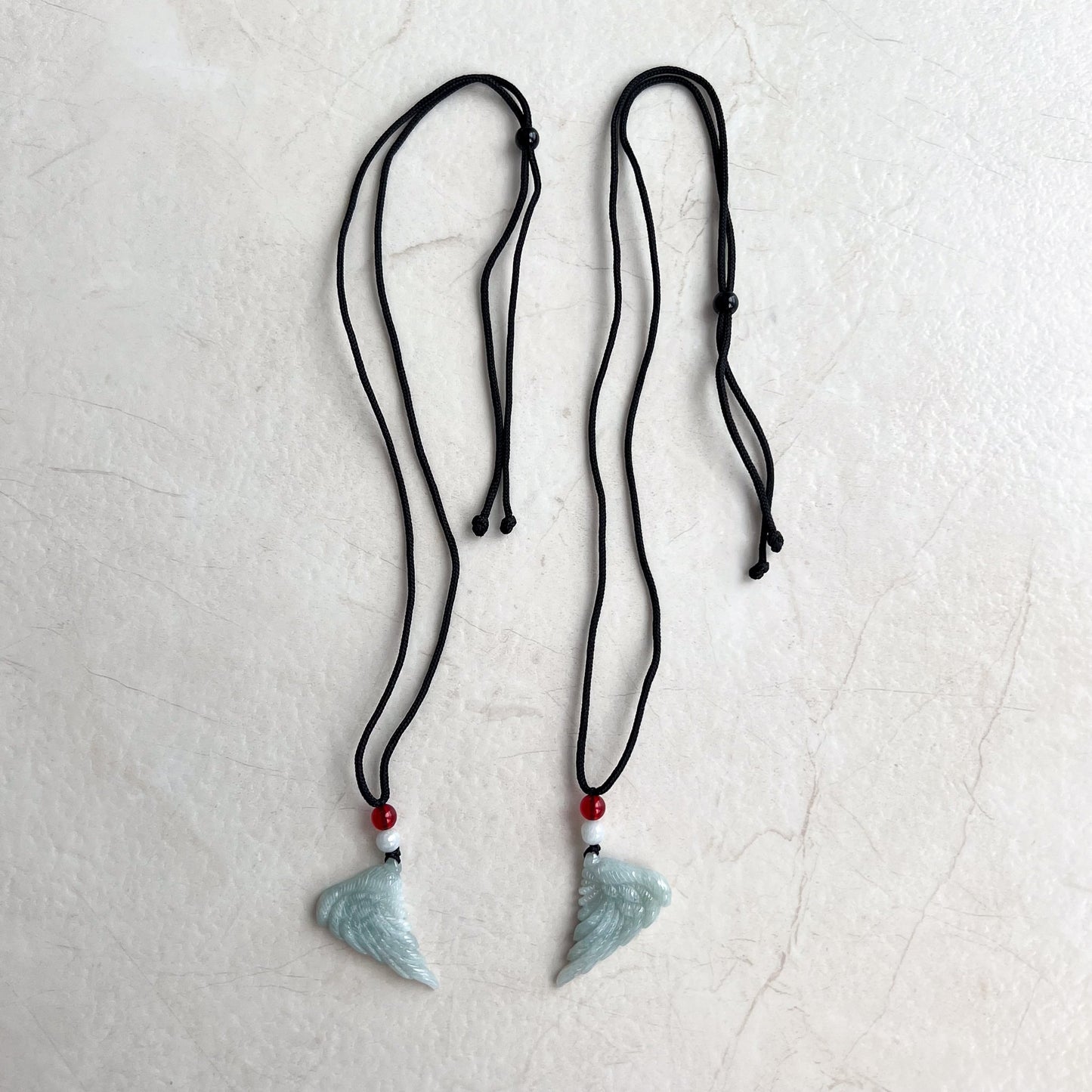 Angel Wings Jade Pendant, Grade A Jadeite Jade Pendant, WMC-0323-0000365