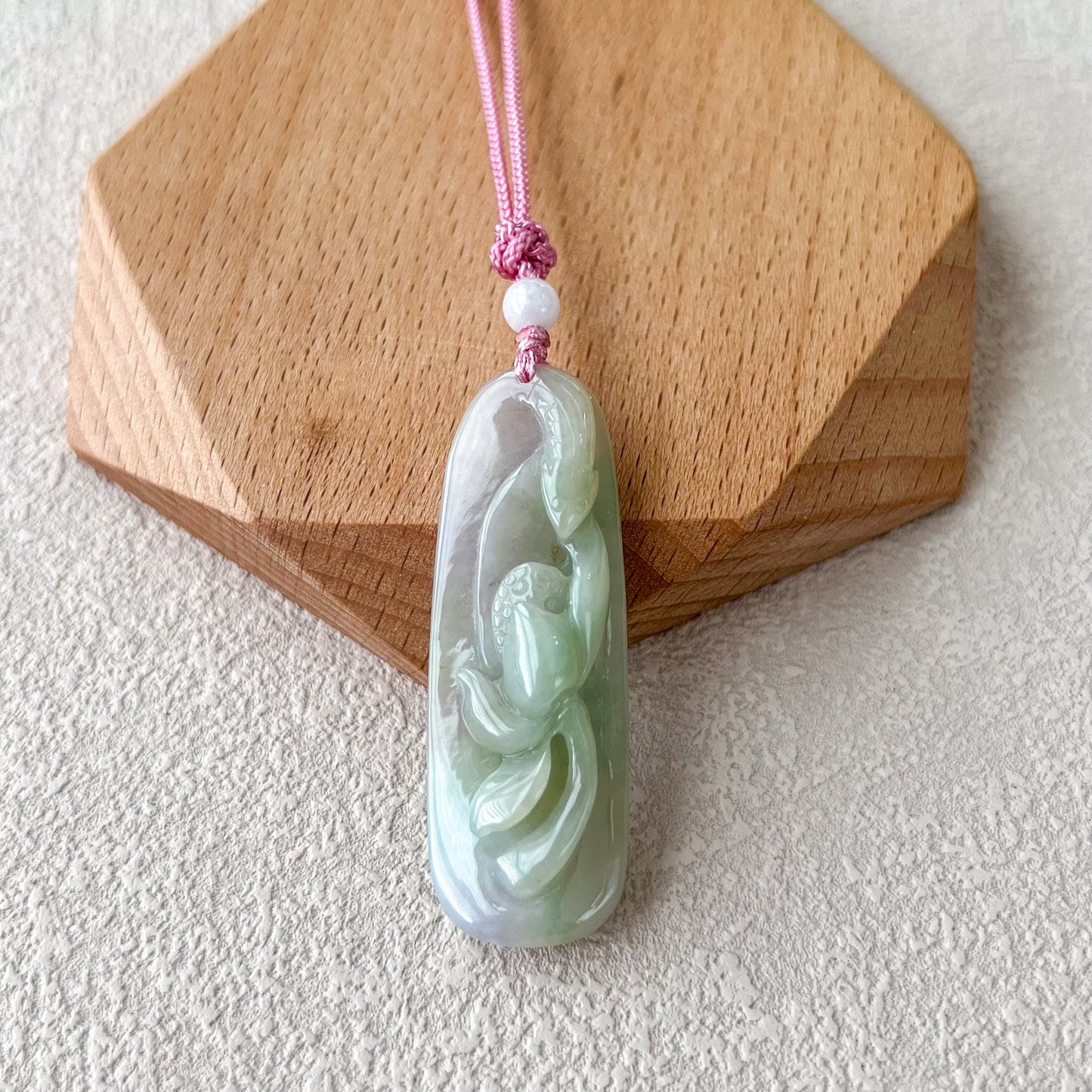 Jade Lotus Blossom Pendant, Jadeite Jade Pendant Necklace, XNZ-1221-1709050453