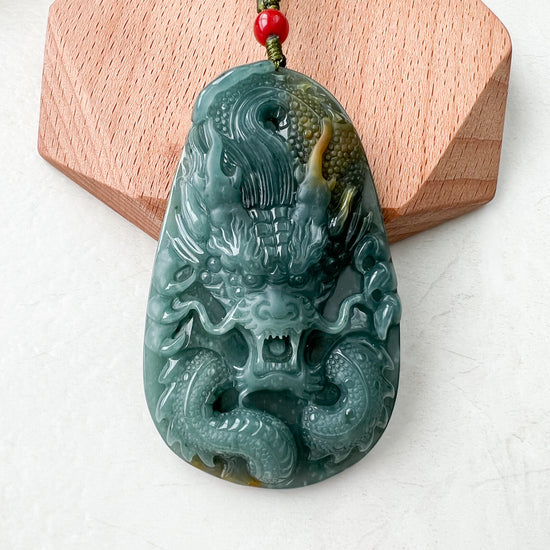 Hand Carved Grade A Jade Dragon