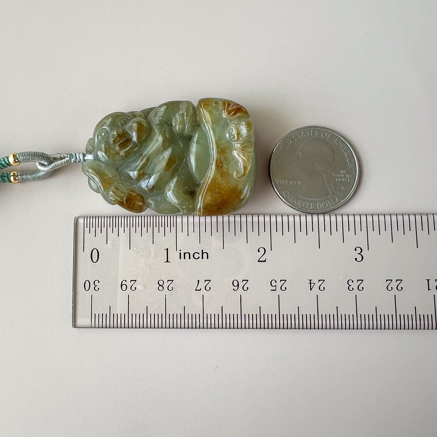 Jade of Pig of Prosperity Pendant, Jadeite Jade Pig Boar Chinese Zodiac Carved Pendant Necklace, 豬八戒, YW-0110-1646980410