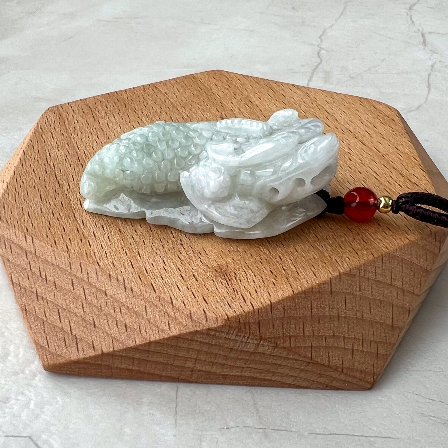 Jadeite Jade Pixiu Pi Xiu Pi Yao Dragon Lion Feng Shui Pendant, YJ-0321-0331028