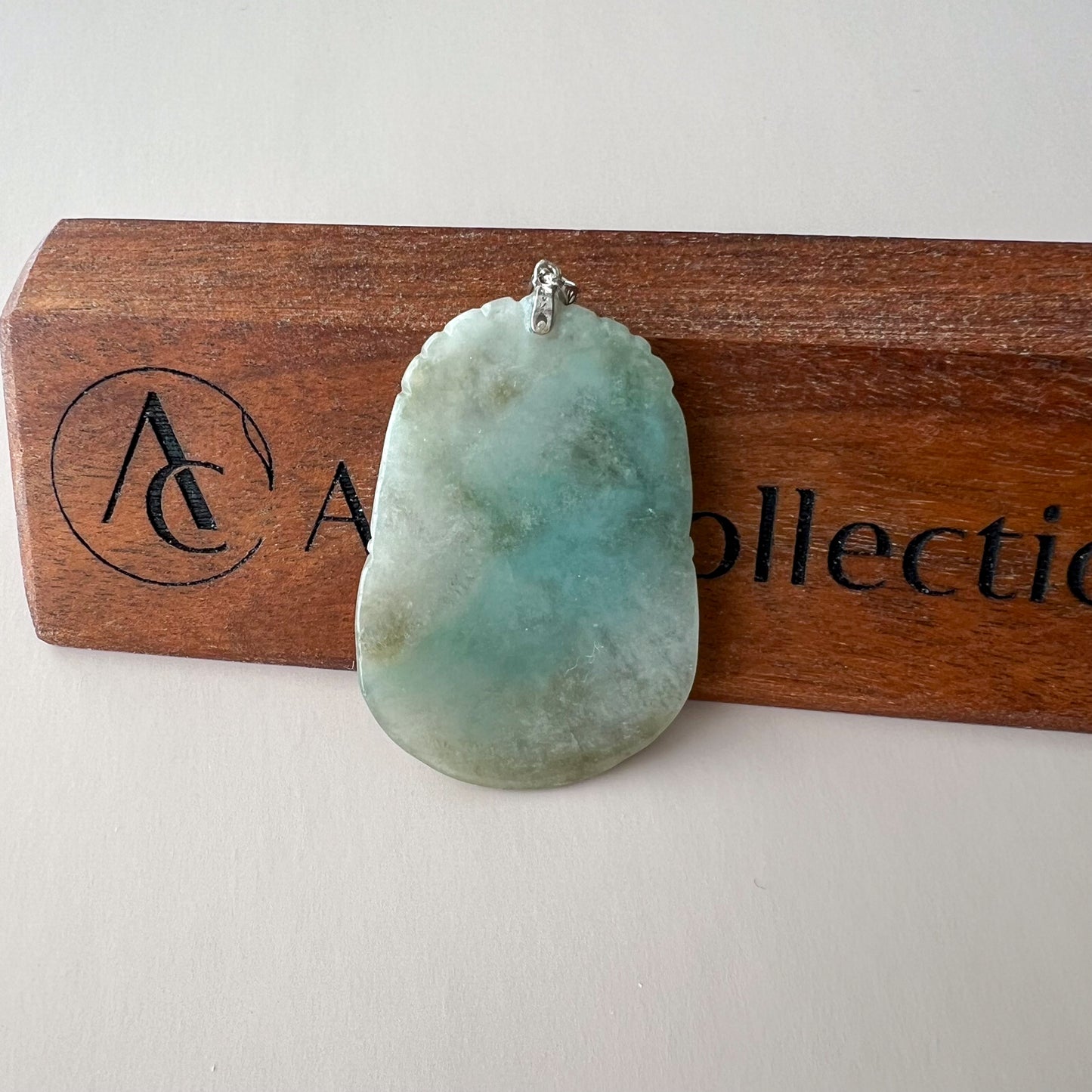 Guardian Snake Jade Pendant with Sterling Silver Bail, Jadeite Jade Snake Chinese Zodiac Carved Pendant Necklace, NVN-0424-1749423233