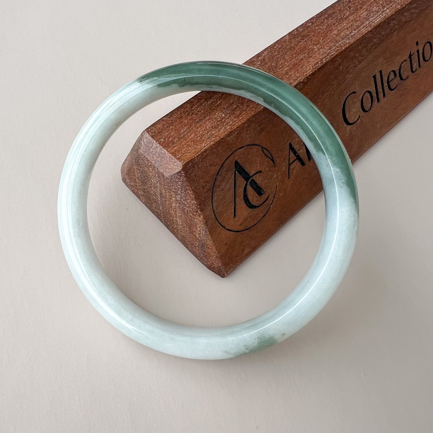 55.8 mm Green Burmese Type A Jadeite Jade Bangle