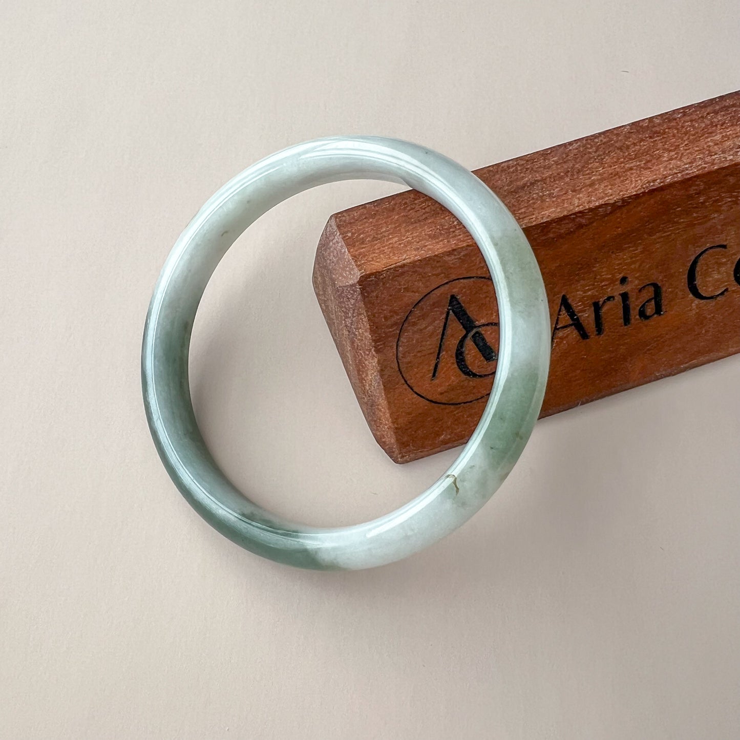 55.8 mm Green Burmese Type A Jadeite Jade Bangle