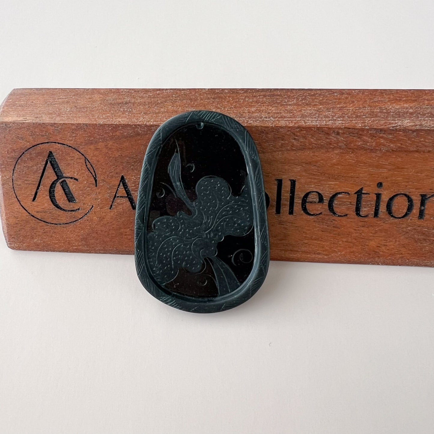 Black Jadeite Jade Omphacite Baby Buddha Necklace, LGG-1221-1646854463