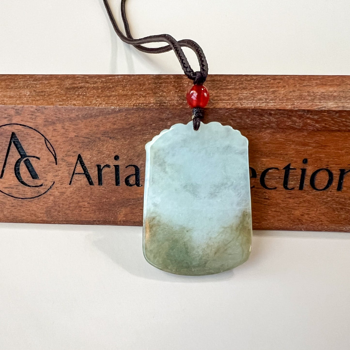 Jadeite Jade Sheep Goat Ram Chinese Zodiac Carved Pendant