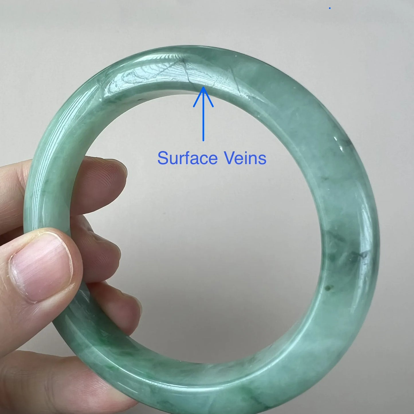 56.7 mm Green Burmese Type A Jadeite Jade Bangle (Classic)