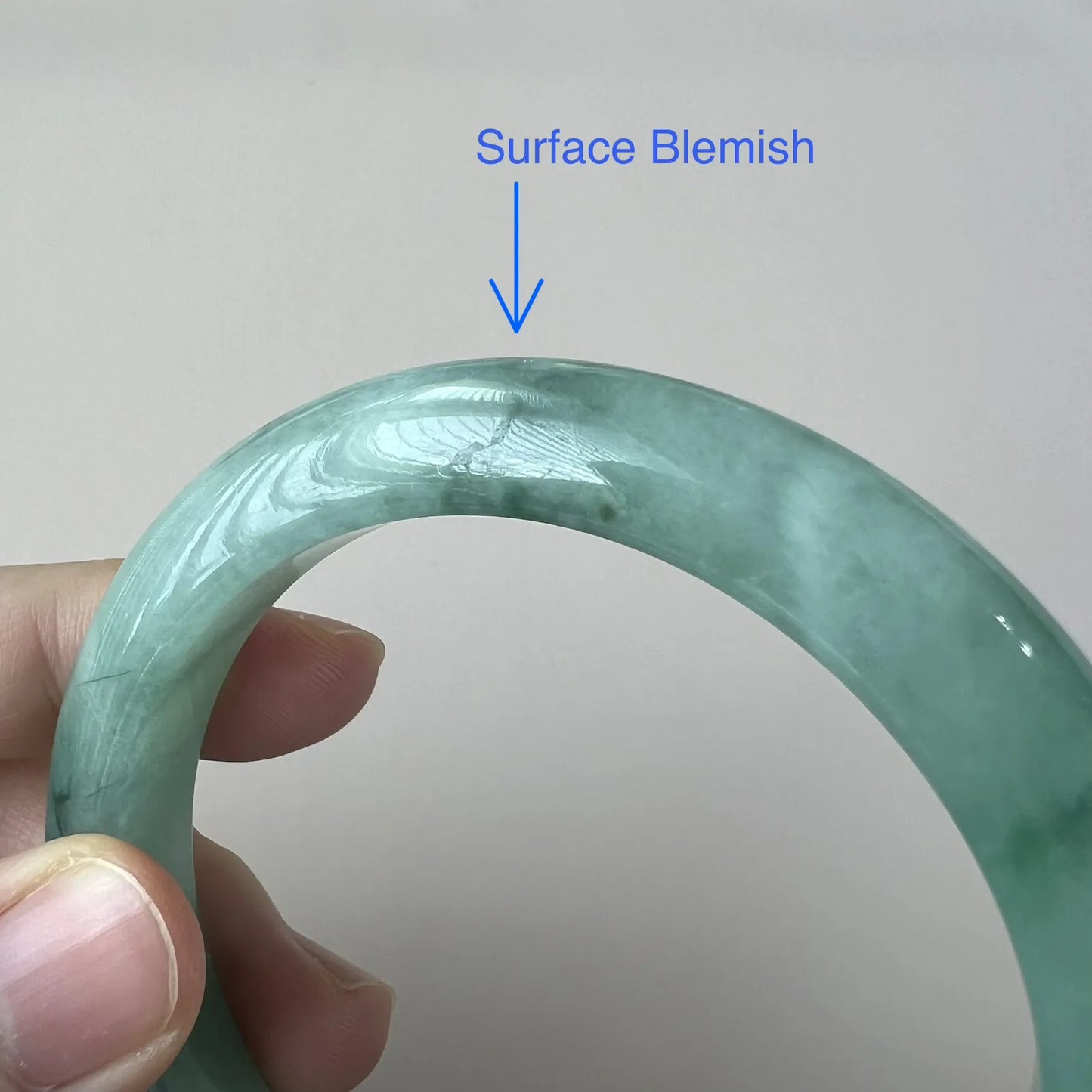 56.7 mm Green Burmese Type A Jadeite Jade Bangle (Classic)
