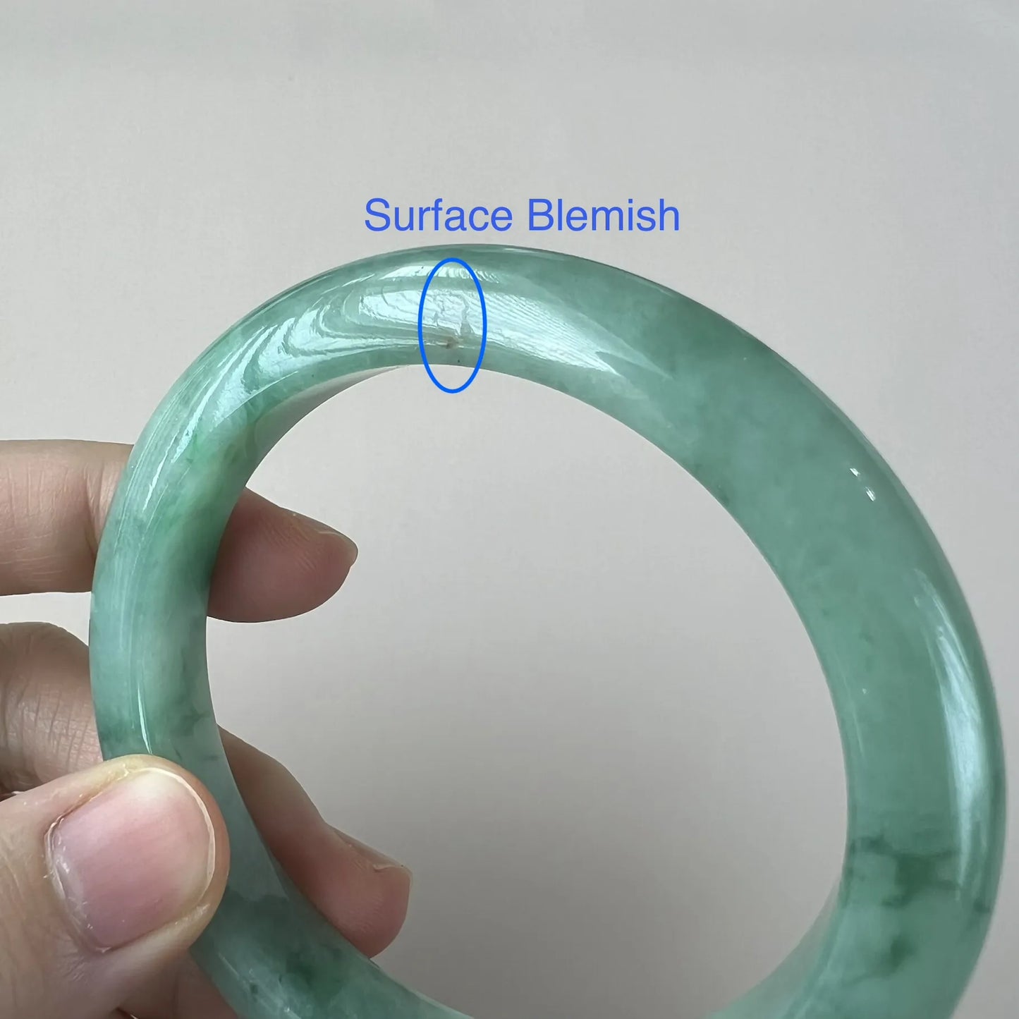 56.7 mm Green Burmese Type A Jadeite Jade Bangle (Classic)