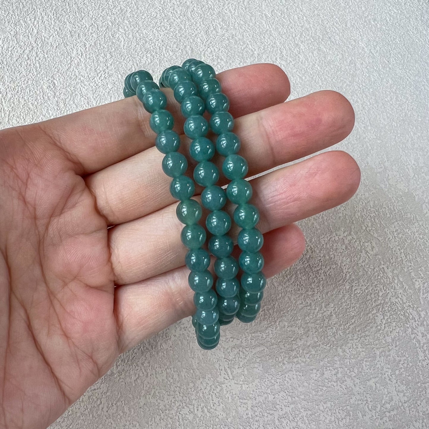 6.2 mm 108 Green Jadeite Jade Mala Prayer Beads Bracelet Necklace, SCA-0424-1716951613