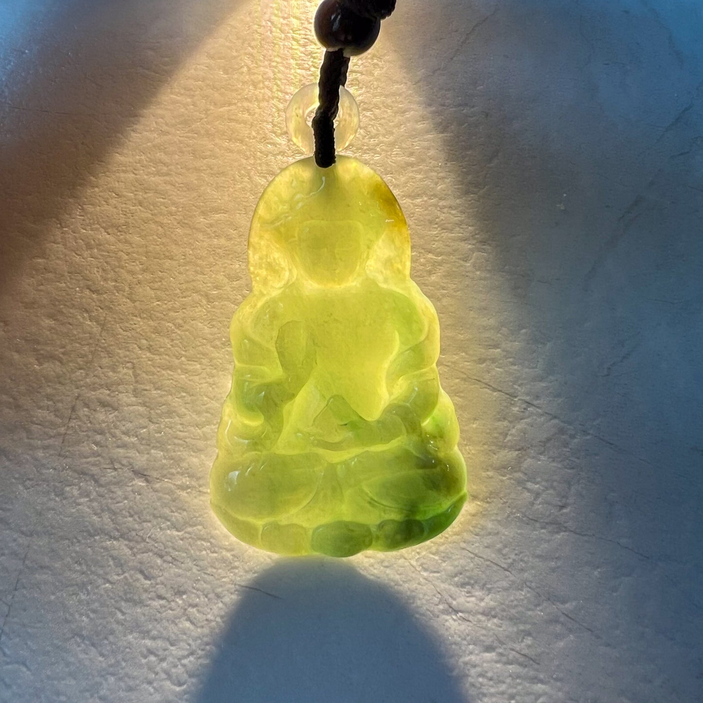 Jadeite Jade Guan Yin Avalokiteshvara Hand Carved Pendant Necklace, Quan Am, YJ-0321-0333242