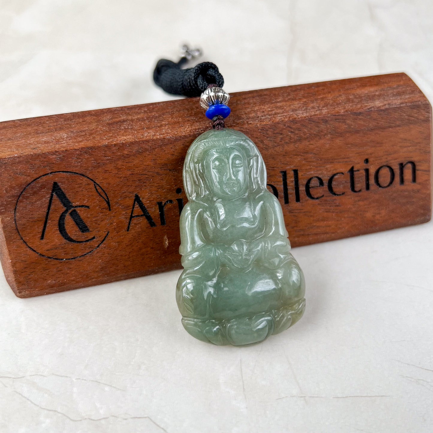 Jadeite Jade Guan Yin Avalokiteshvara Hand Carved Pendant Necklace, Quan Am, YJ-0321-0468565