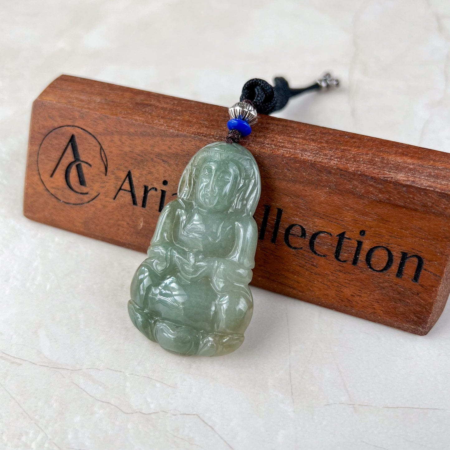 Jadeite Jade Guan Yin Avalokiteshvara Hand Carved Pendant Necklace, Quan Am, YJ-0321-0468565