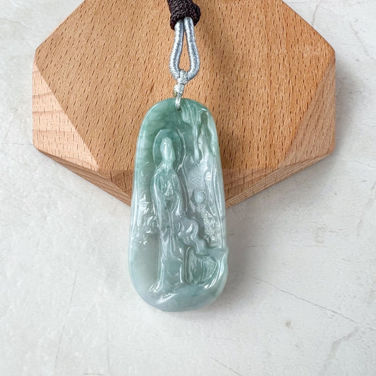 Jadeite Jade Buddha Enlightenment Necklace, YJ-0321-0427445