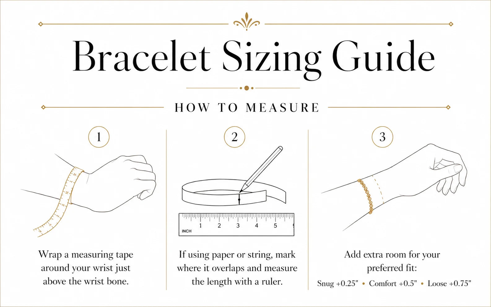 Bracelet Sizing Guide