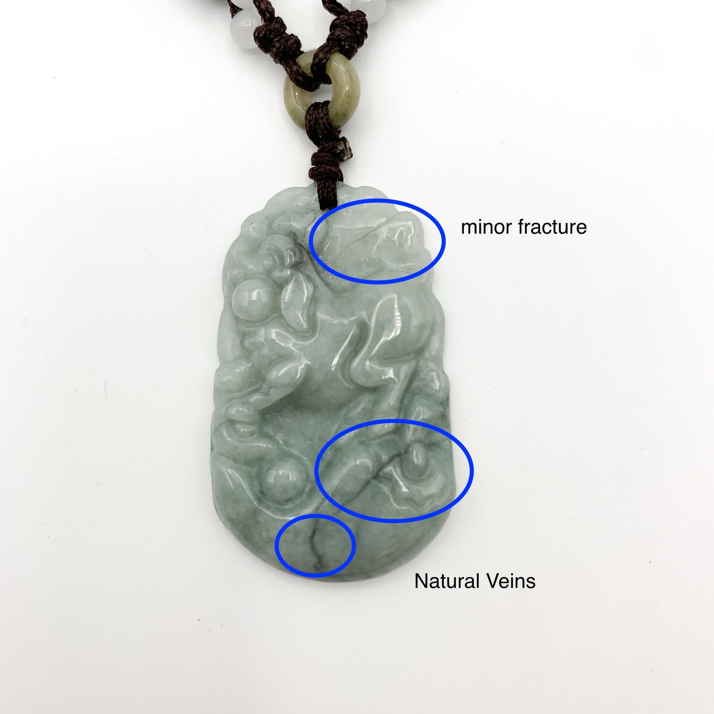 Final Sale – Minor Imperfections Pig Zodiac Jadeite Jade Rustic Carved Pendant