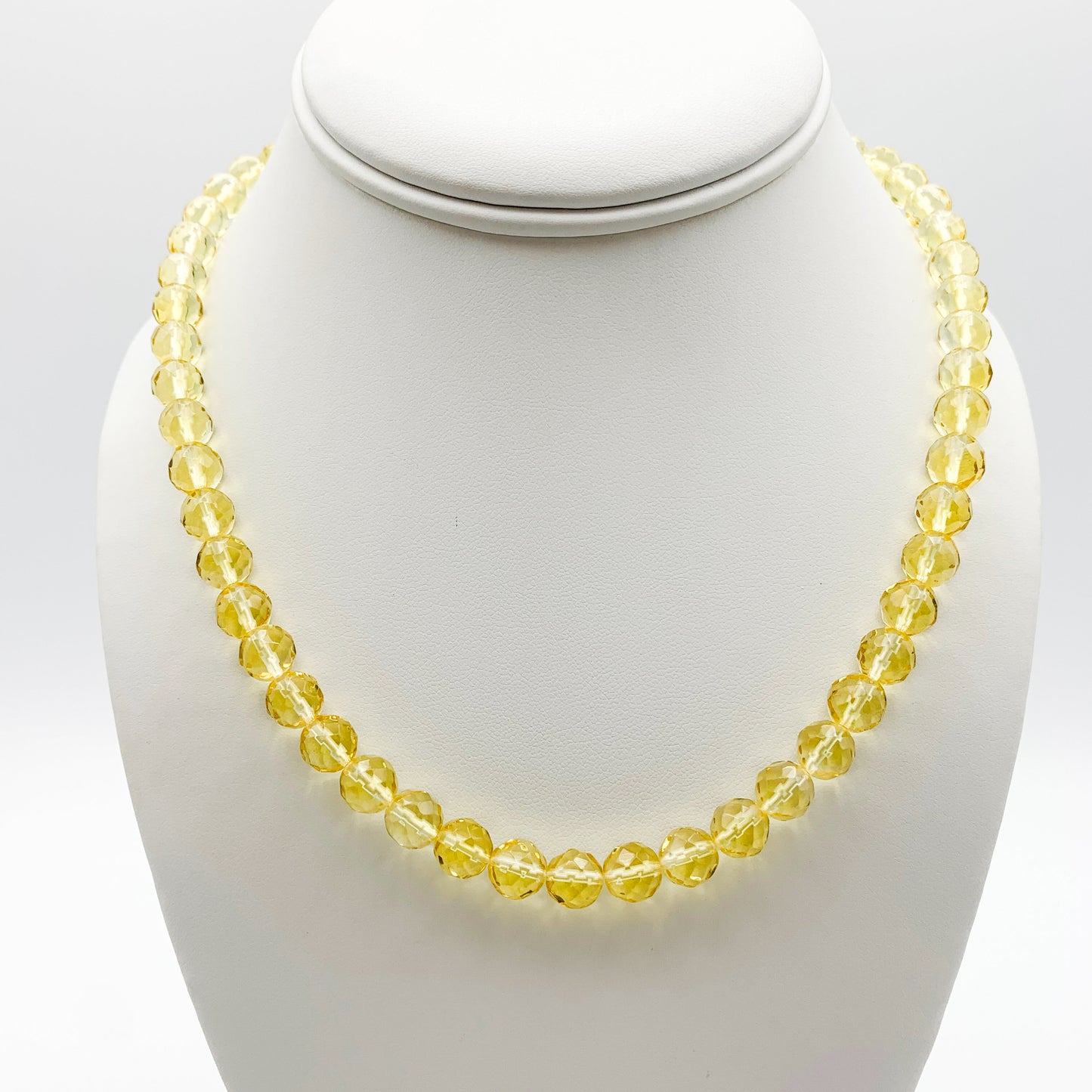 Natural Citrine Clear Quartz High Grade November Birthstone Short 16 inch Necklace, YW-0110-1735771203