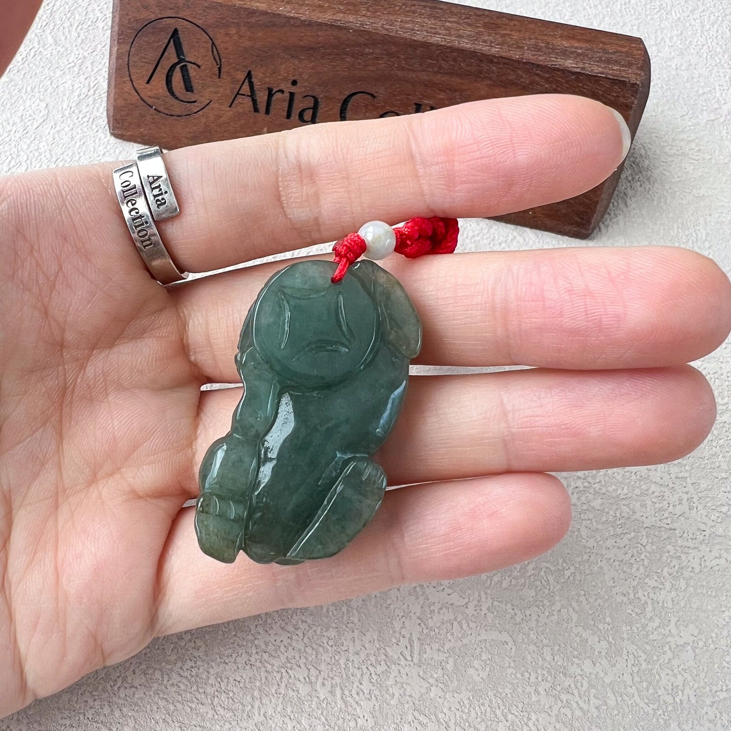 Green Jadeite Jade, Dragon Pixiu Pi Xiu Dragon Chinese Carved Pendant, 貔貅, YJ-0223-0404516