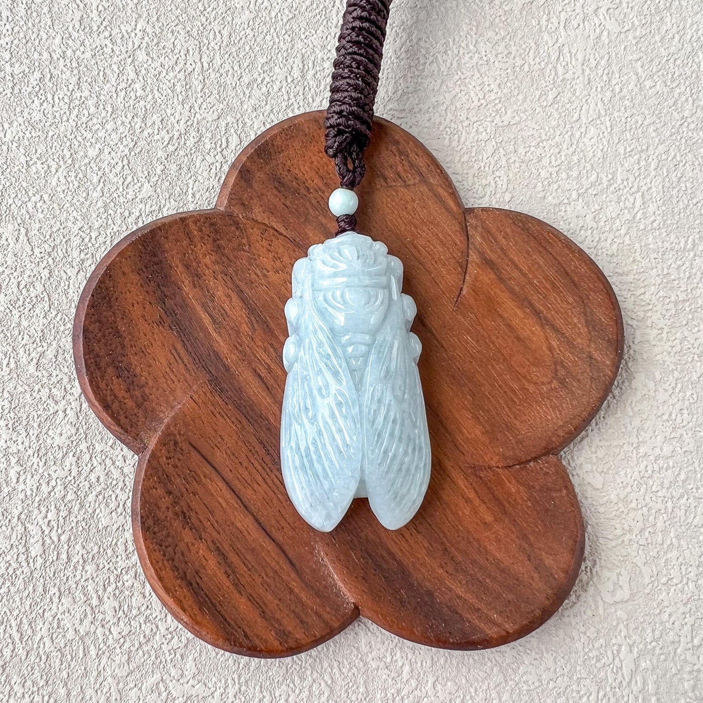 Jadeite Jade Cicada Hand Carved Necklace, ZYF-0222-1715551053