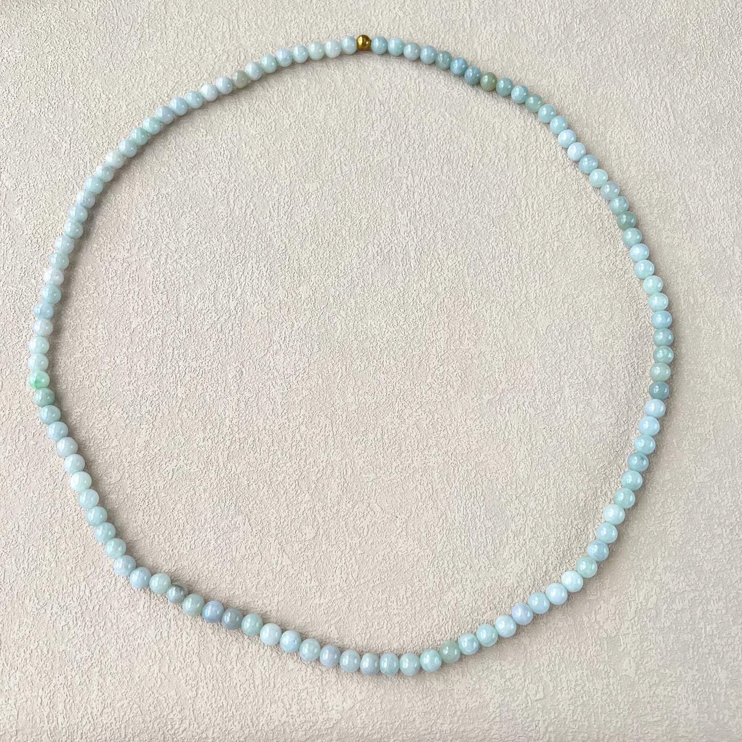 7.5 mm White Gray Light Green Jadeite Jade Wrapped Bead Bracelet Necklace, YJ-0322-0337593