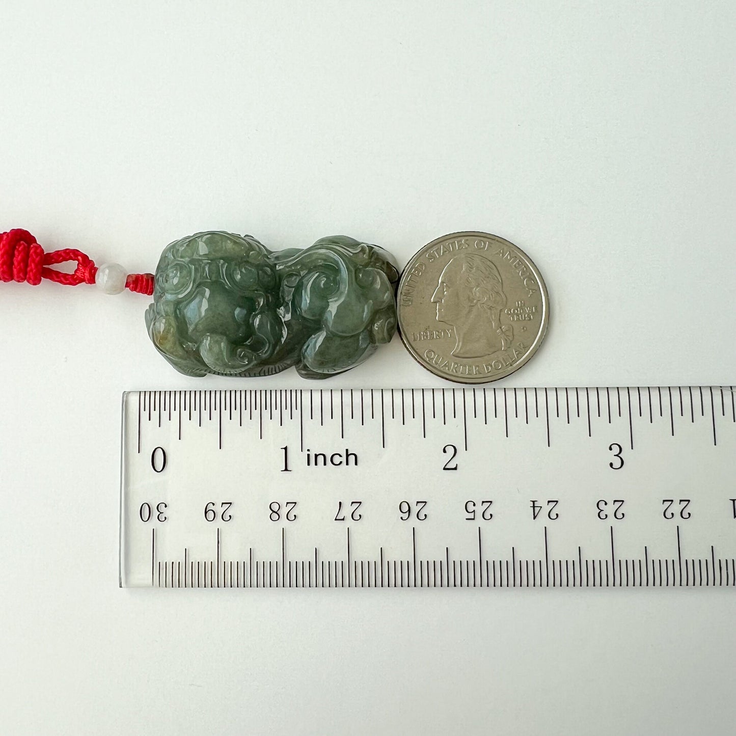 Green Jadeite Jade, Dragon Pixiu Pi Xiu Dragon Chinese Carved Pendant, 貔貅, YJ-0223-0404516