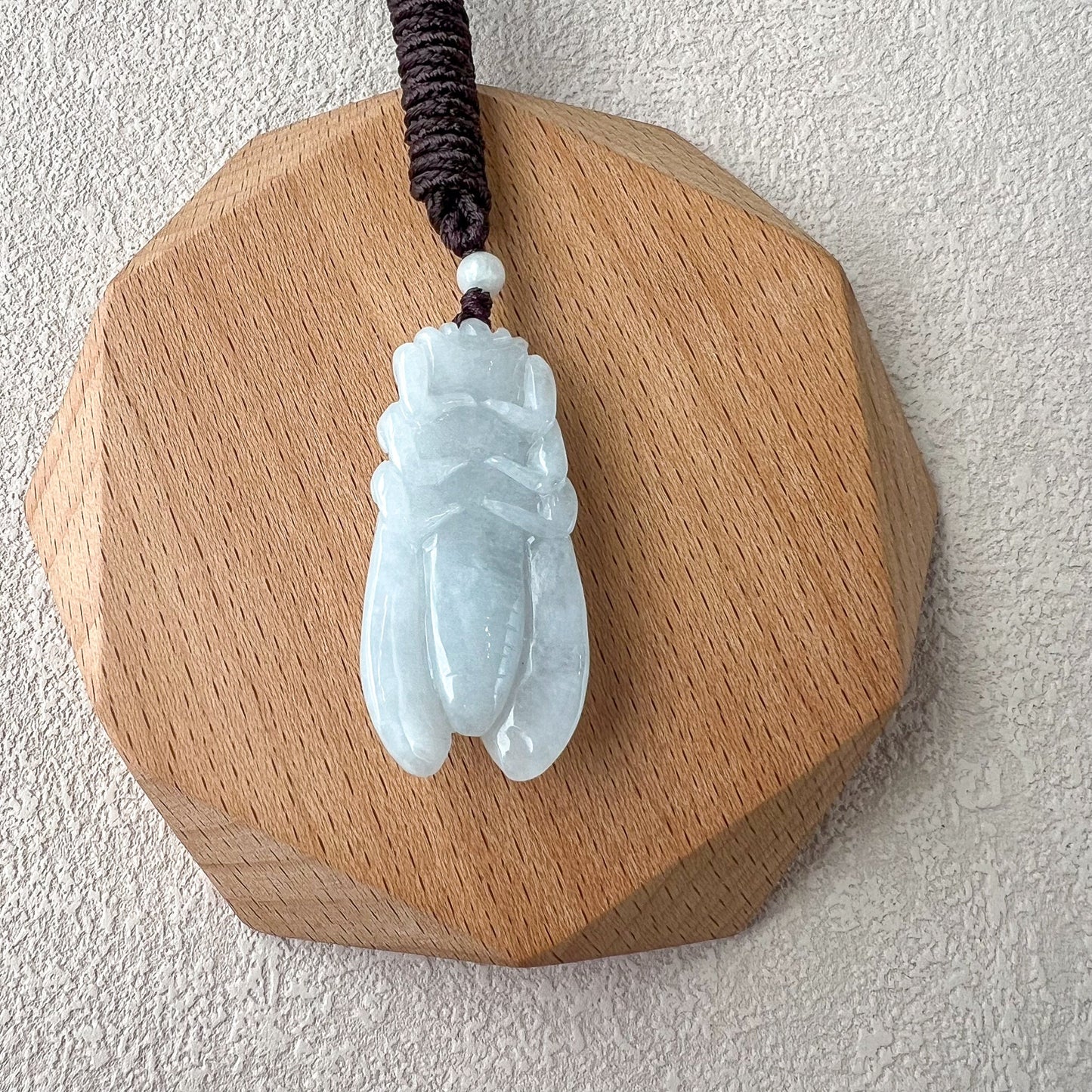 Jadeite Jade Cicada Hand Carved Necklace, ZYF-0222-1715551053