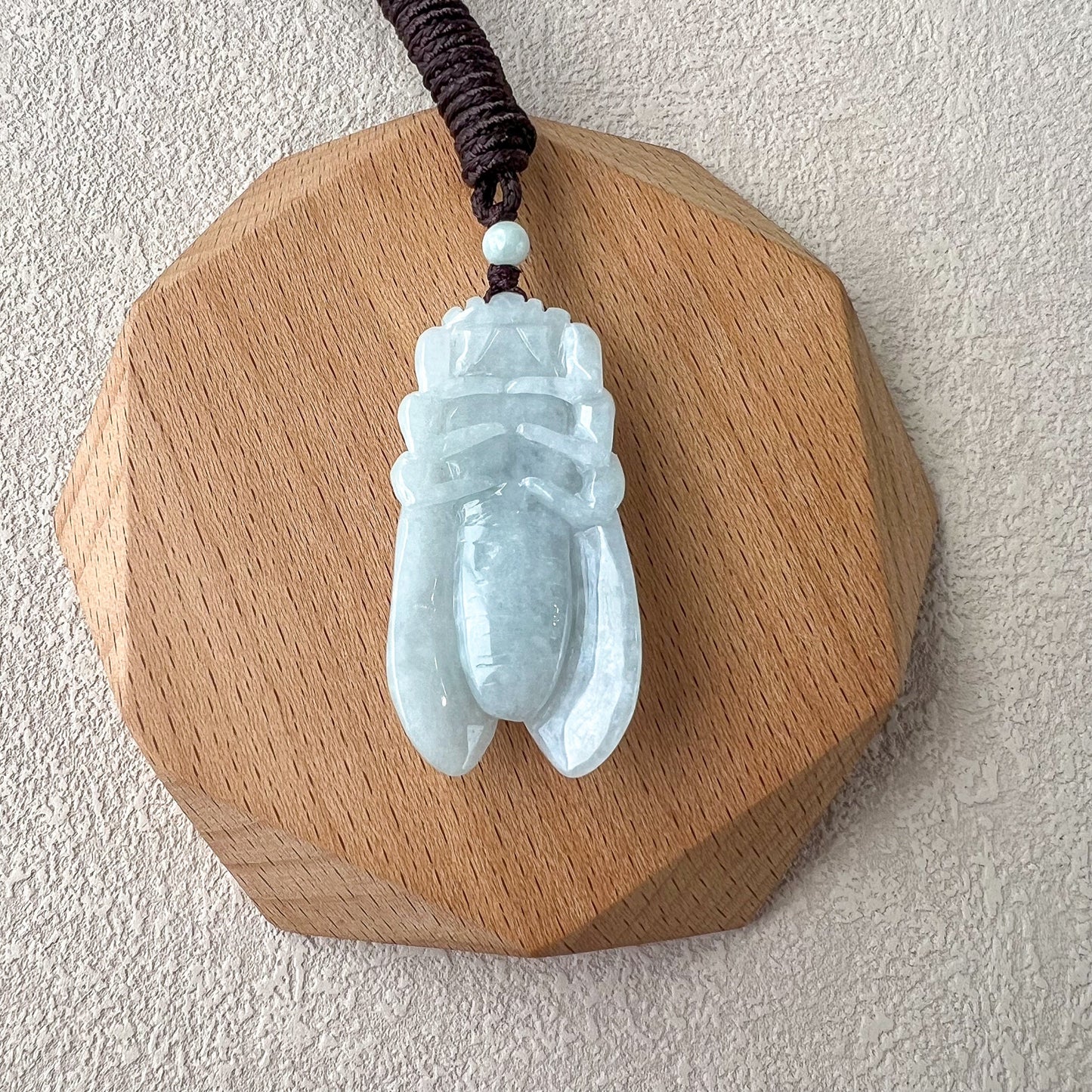 Jadeite Jade Cicada Hand Carved Necklace, ZYF-0222-1715551053