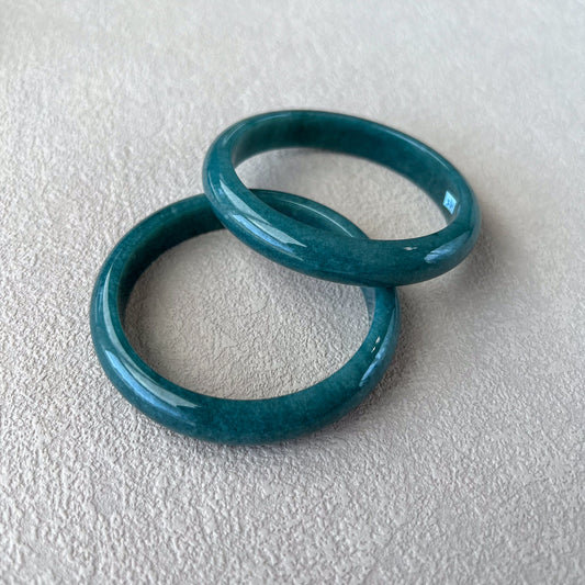 Blue Green Jadeite Jade Bangle, Grade A Jadeite Jade, SHWQ-0124-1715742733