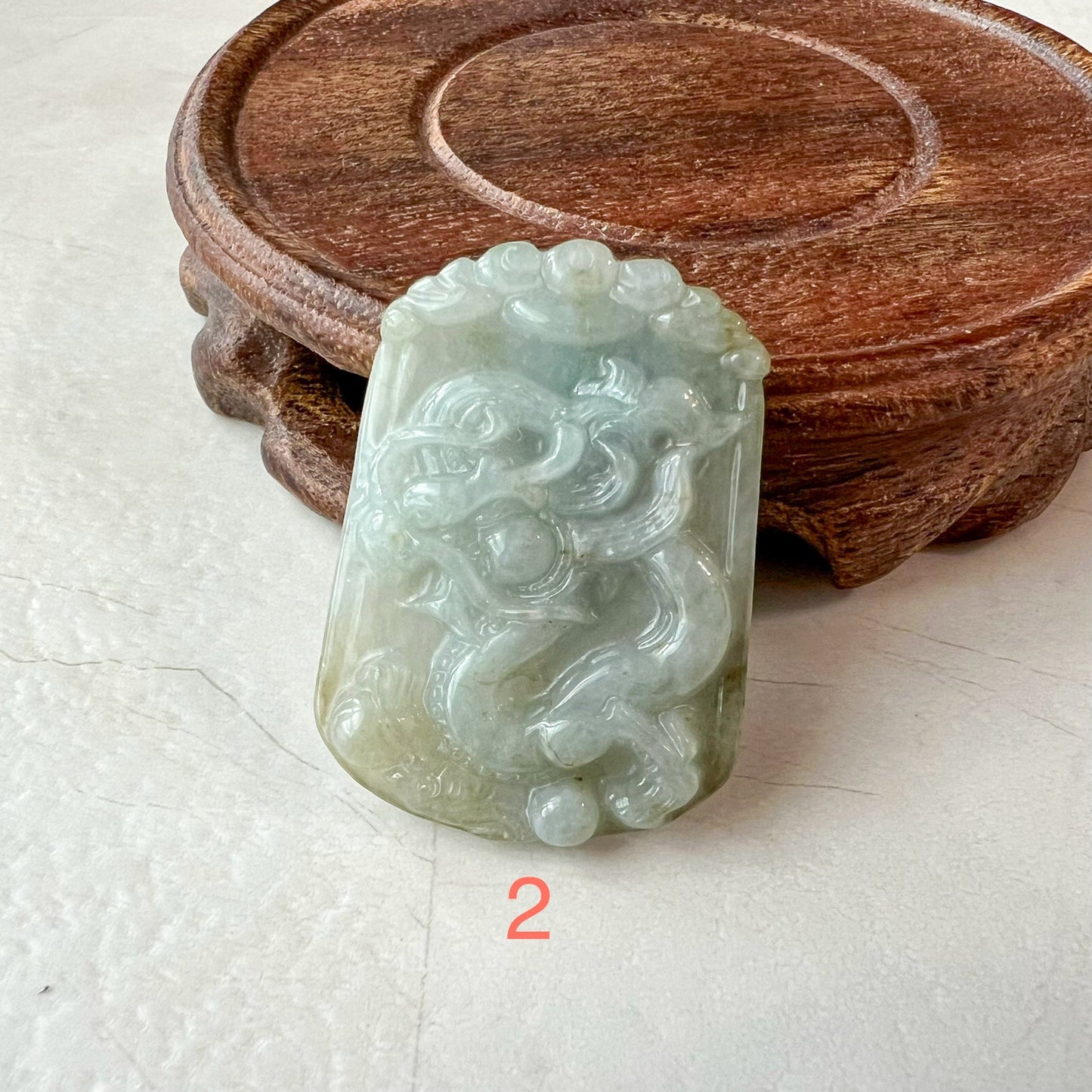 Dragon Spirit Jade Pendant, Jadeite Jade Dragon Chinese Zodiac Pendant Necklace, LJ-1221-1720554749