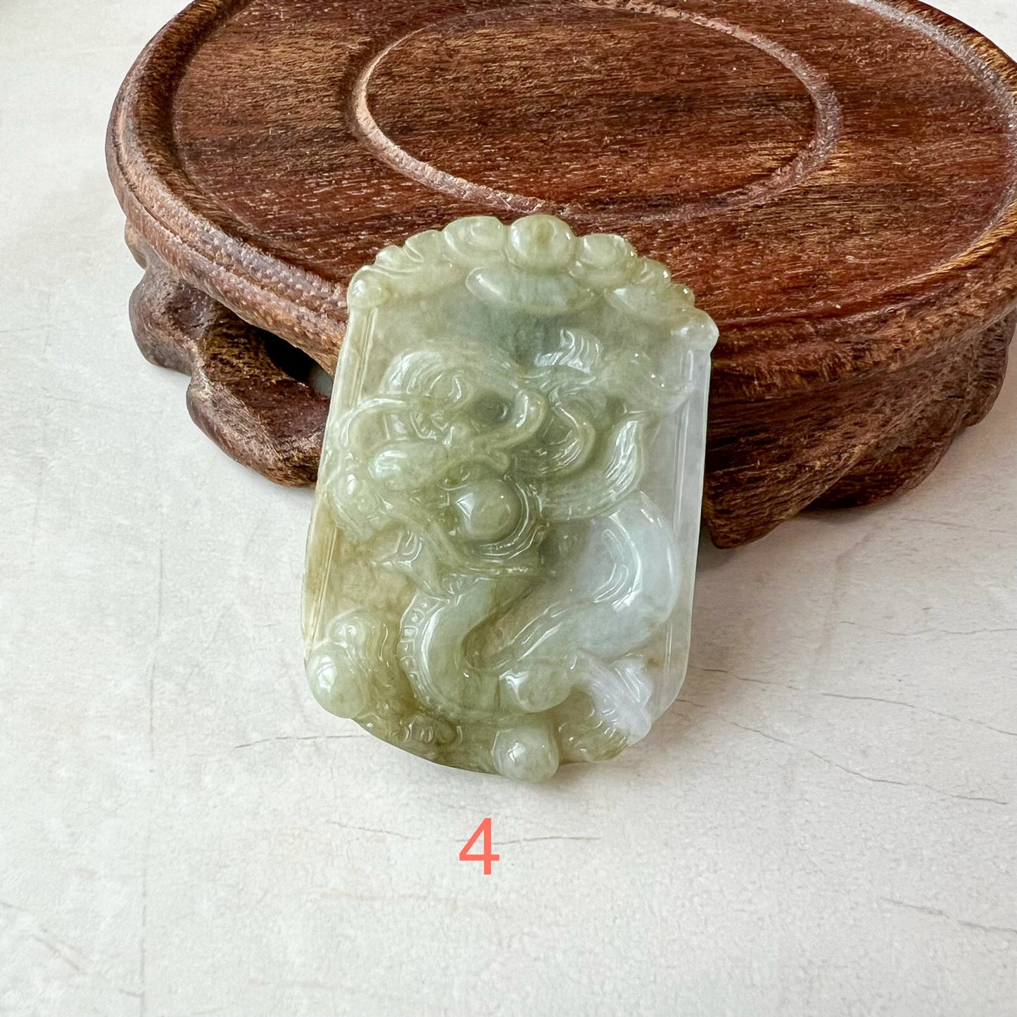 Dragon Spirit Jade Pendant, Jadeite Jade Dragon Chinese Zodiac Pendant Necklace, LJ-1221-1720554749