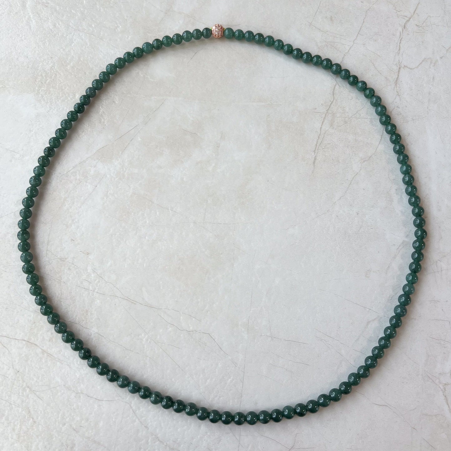 6.8 mm 108 Green Jadeite Jade Mala Prayer Beads Bracelet Necklace, JUA-0424-1720646602