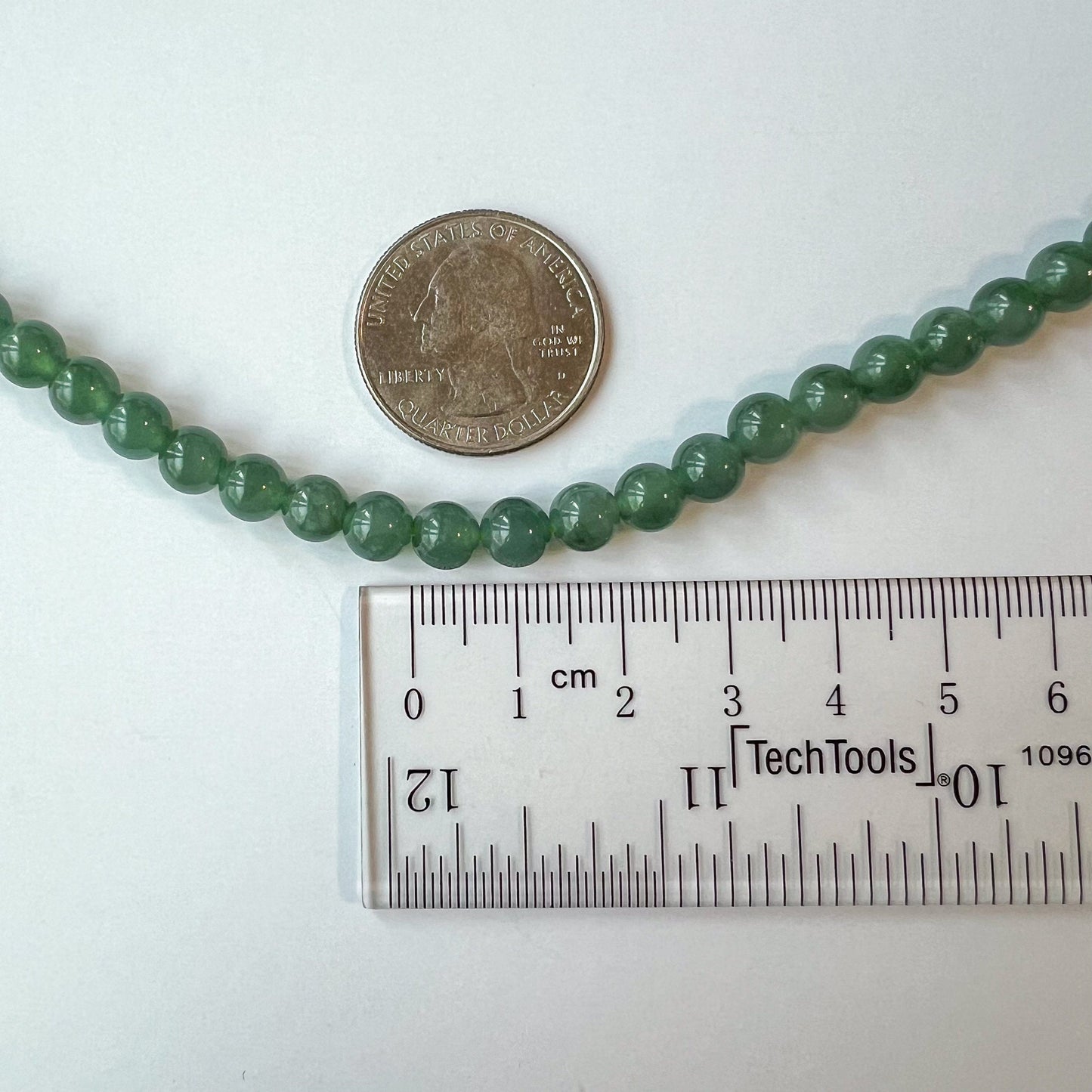 6.7 mm 108 Green Jadeite Jade Mala Prayer Beads Bracelet Necklace, FIO-0424-1719703899