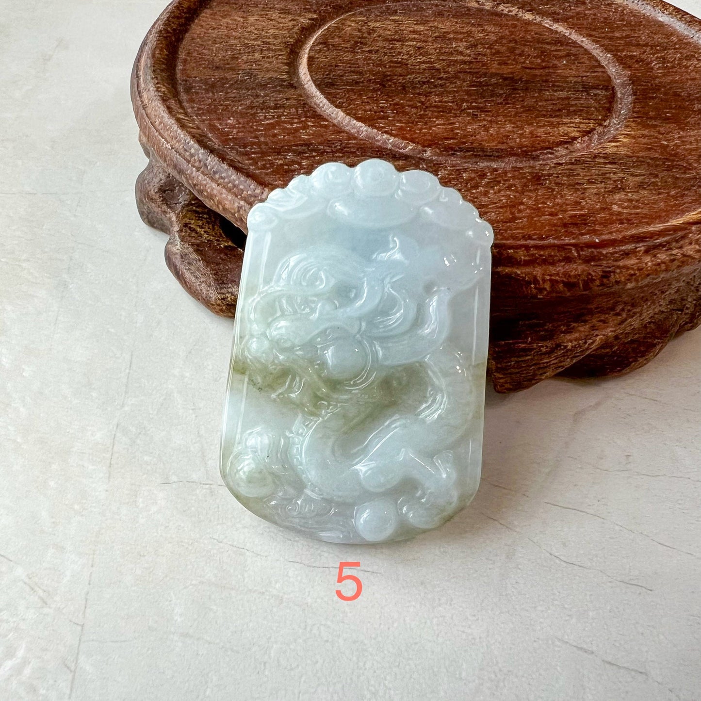 Dragon Spirit Jade Pendant, Jadeite Jade Dragon Chinese Zodiac Pendant Necklace, LJ-1221-1720554749