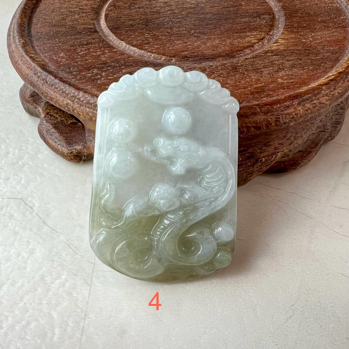 Jadeite Jade Snake Pendant, Chinese Zodiac Sign Jade Necklace, LJ-1221-1722713588