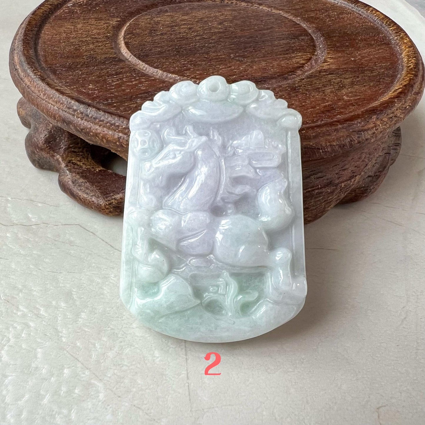 Windborne Horse Jade Pendant, Jade Jadeite Chinese Zodiac Carved Pendant, LJ-1221-1725212608